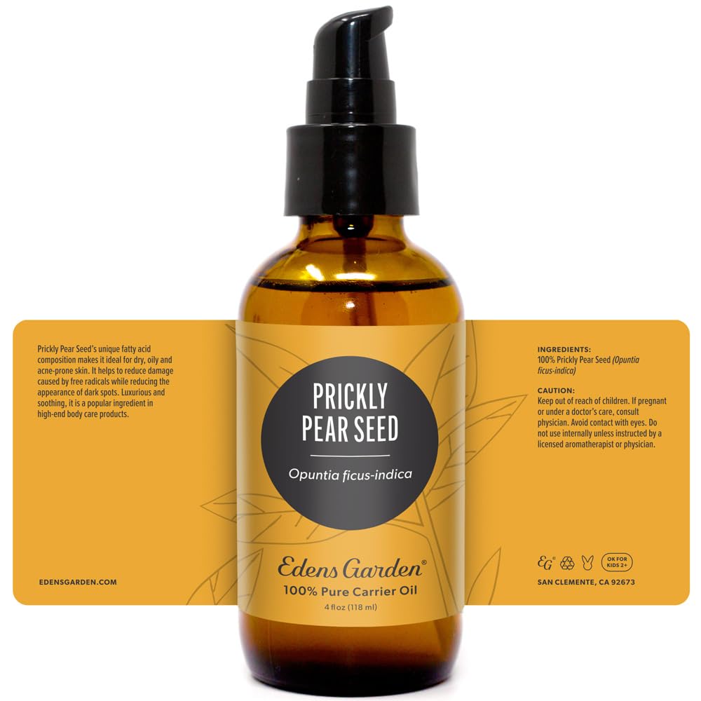 Edens Garden prickly pear seed oil packaging – clear product info