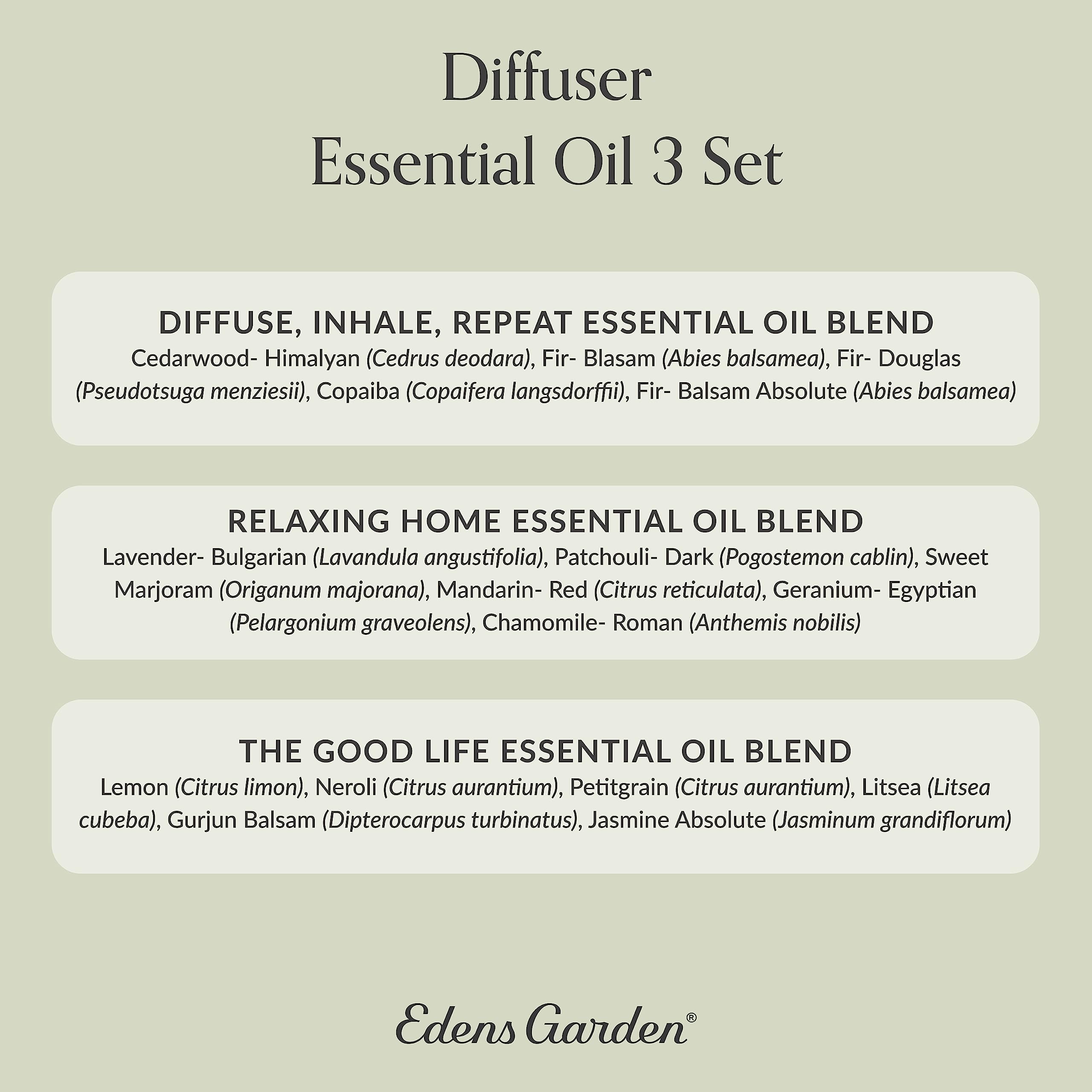 Edens Garden pure undiluted blends ideal for diffusers and scents.