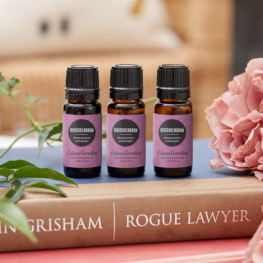 Edens Garden Rhododendron oil diffuser drops image for aromatherapy blends.