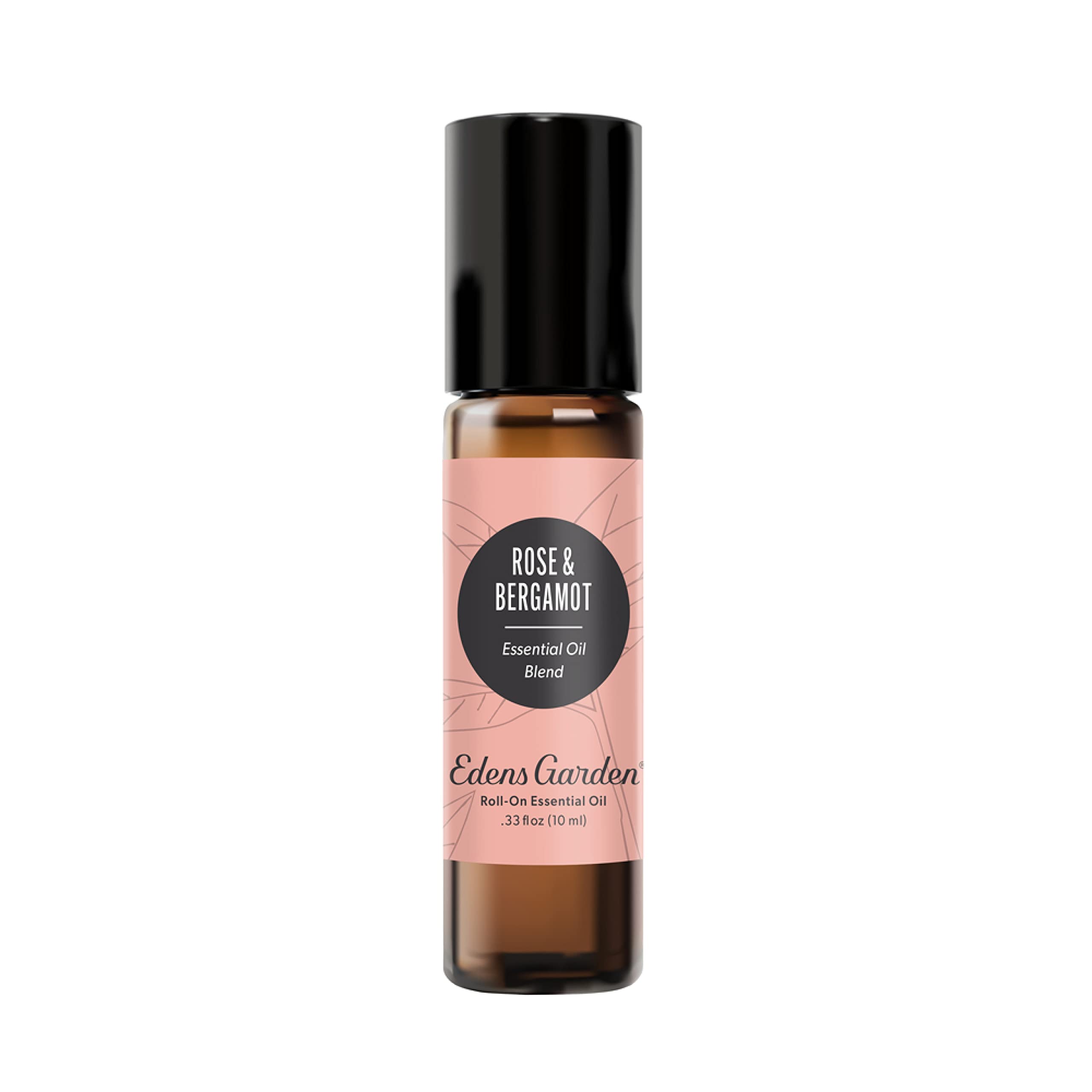 Edens Garden Rose Bergamot Roll-On Bottle showing portable aromatherapy on the go