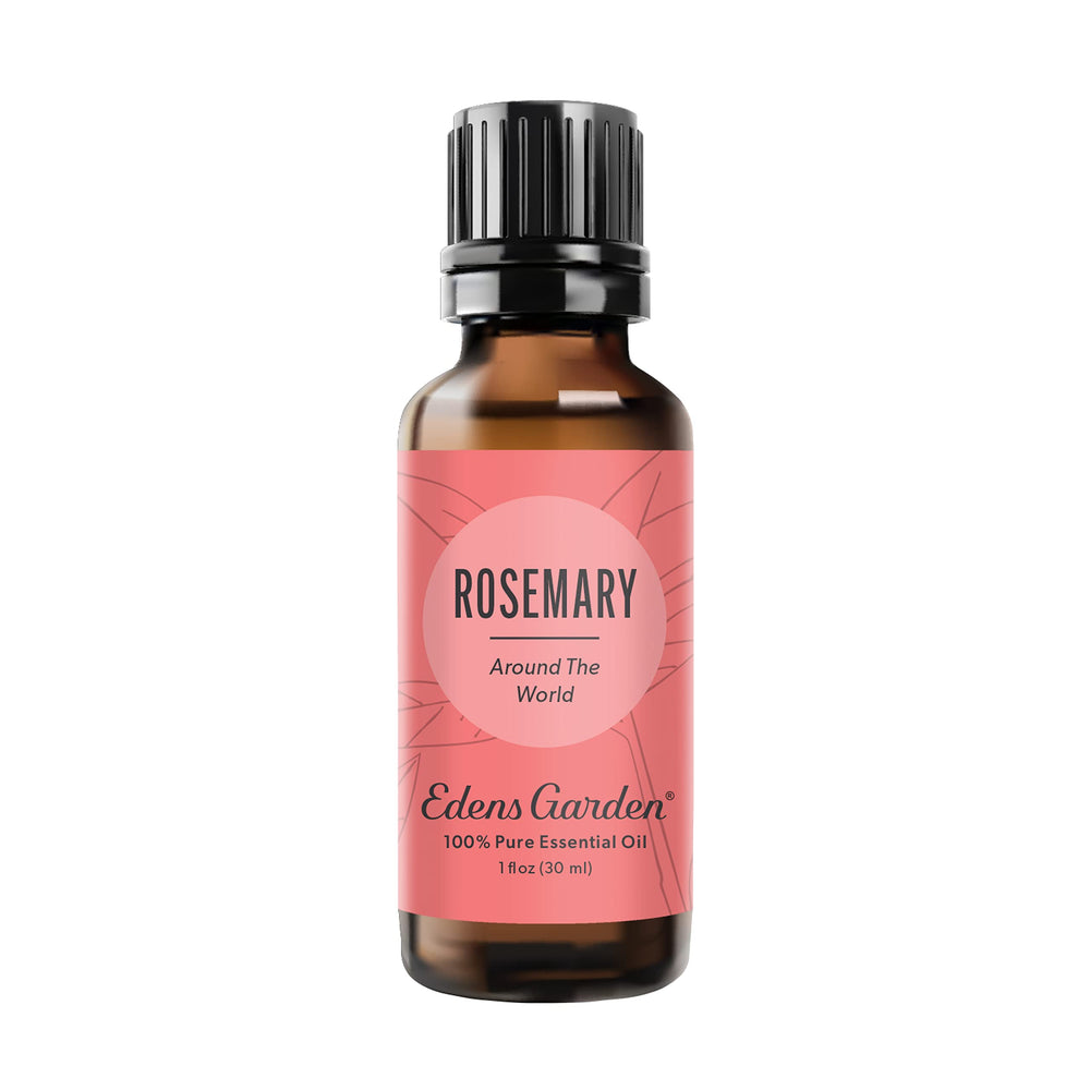 Edens Garden Rosemary Around The World bottle with herbaceous aroma for focus