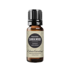 Edens Garden Sandalwood Hawaiian oil bottle front, premium quality.