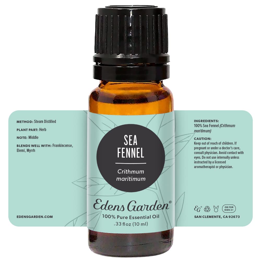 Edens Garden Sea Fennel oil bottle with natural ingredients emphasis.
