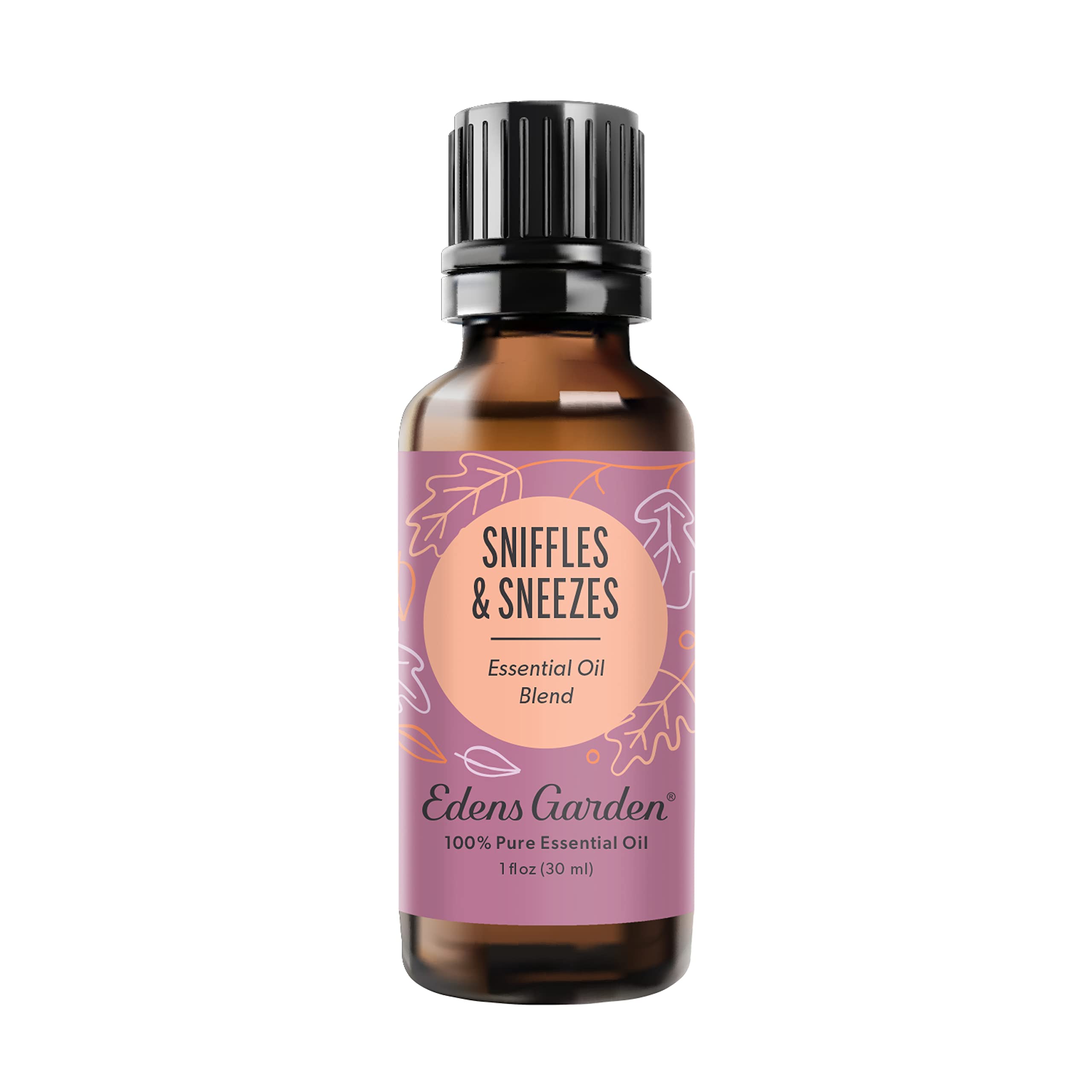 Edens Garden Sniffles & Sneezes bottle with dropper for calming aromatherapy at home