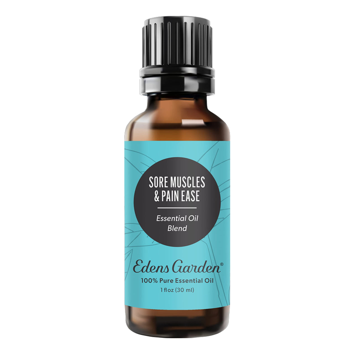 Edens Garden Sore Muscles Pain Ease bottle shows minty aroma for calm muscles