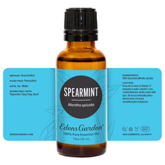 Edens Garden Spearmint packaging communicates quality and value for your aromatherapy collection.