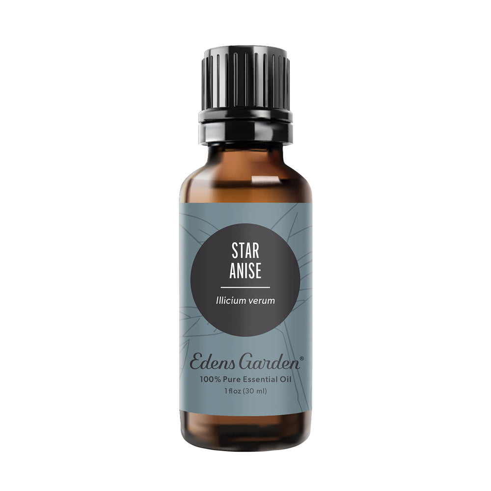 Edens Garden Star Anise essential oil bottle ready for diffuser use to create a cozy atmosphere.