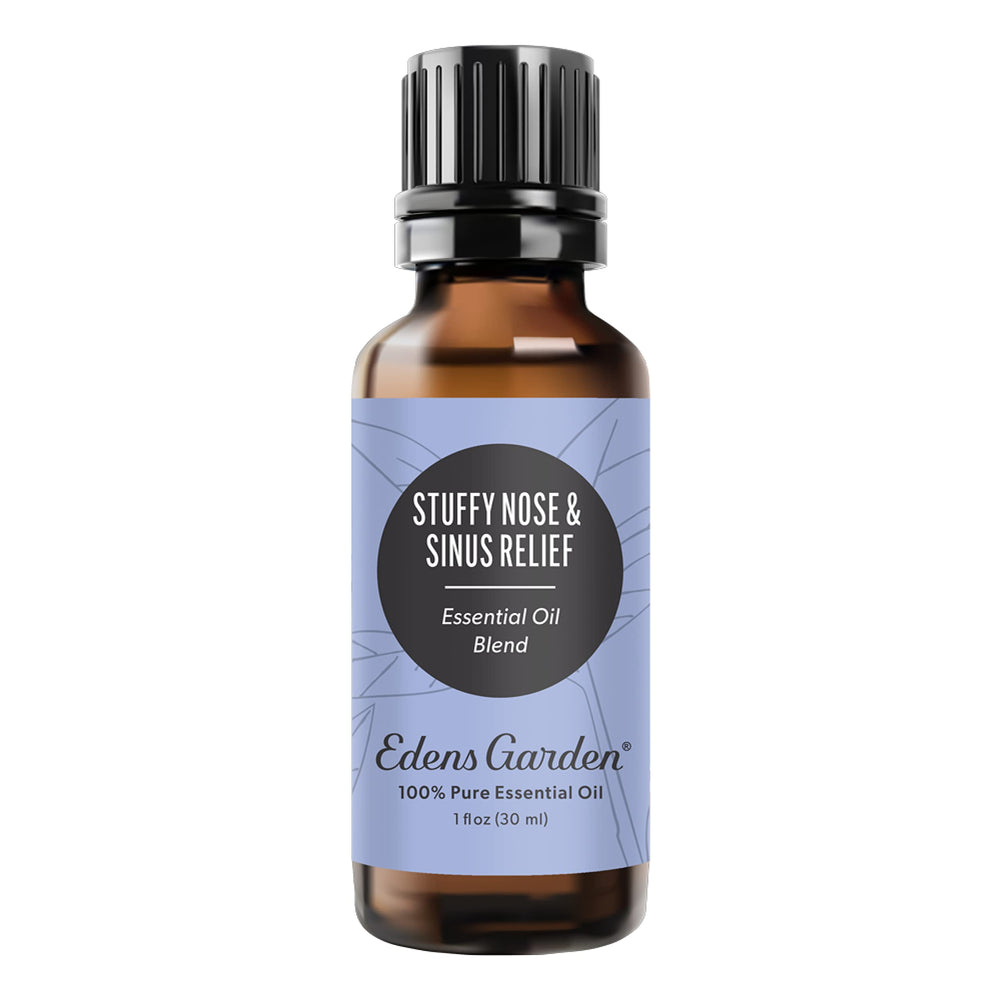 Edens Garden Stuffy Nose Sinus Relief diffuser image showing a refreshing aroma for breathing support.