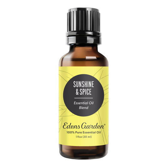 Edens Garden Sunshine Spice bottle pour for easy diffuser use.