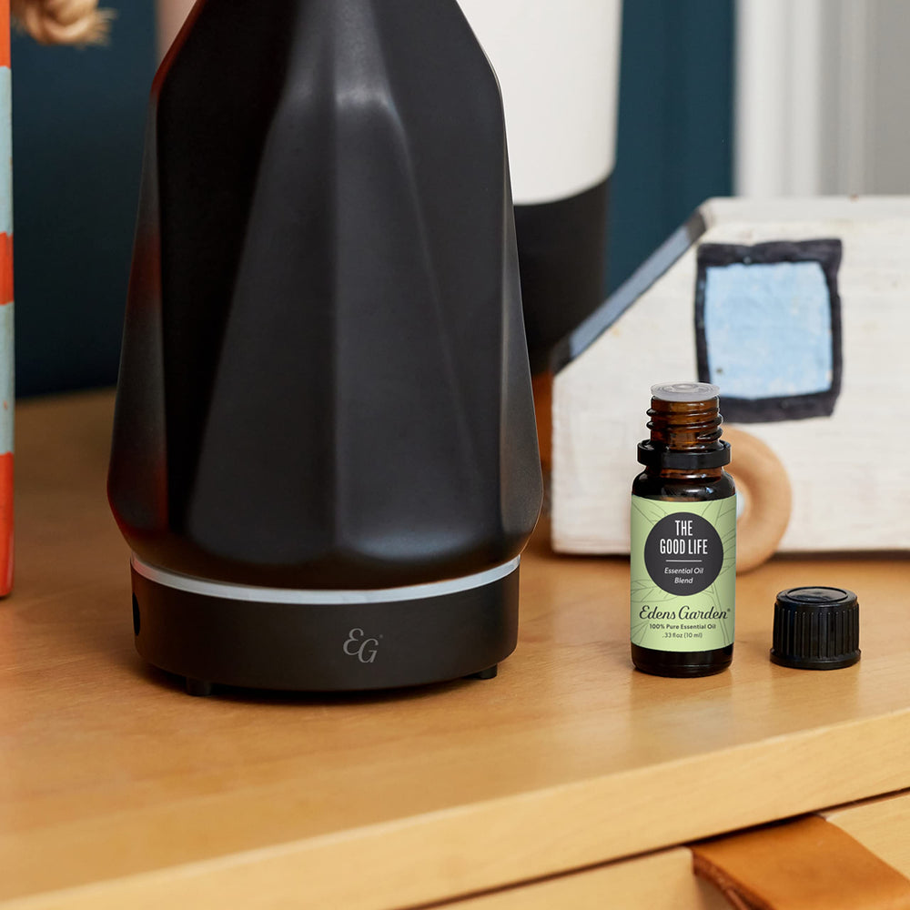 Edens Garden The Good Life diffuser scene shows versatile aroma for daily use.