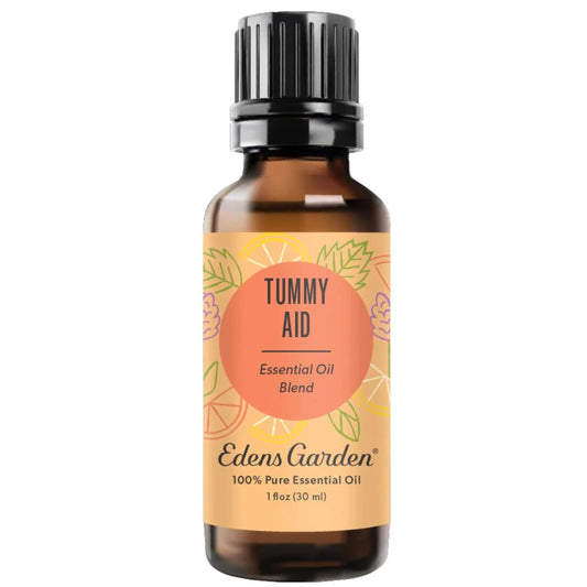 Edens Garden Tummy Aid bottle ready for use with soothing aroma