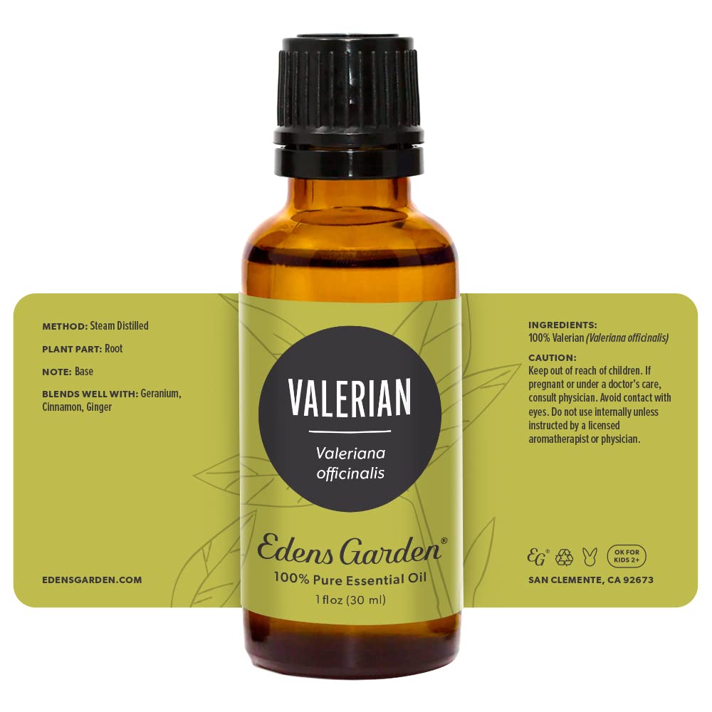 Edens Garden Valerian Oil with licensed aromatherapist guidance for safe use