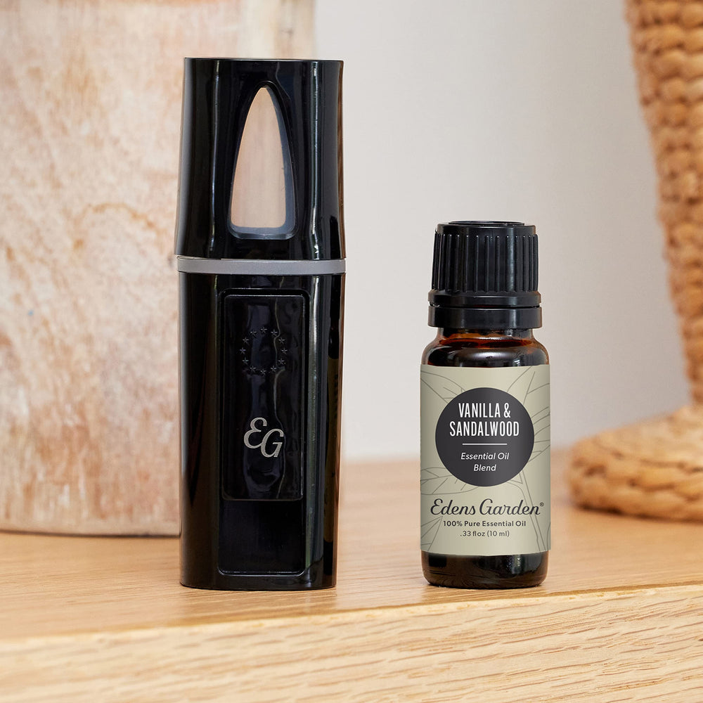 Edens Garden Vanilla Sandalwood diffuser scene releasing warm ambience