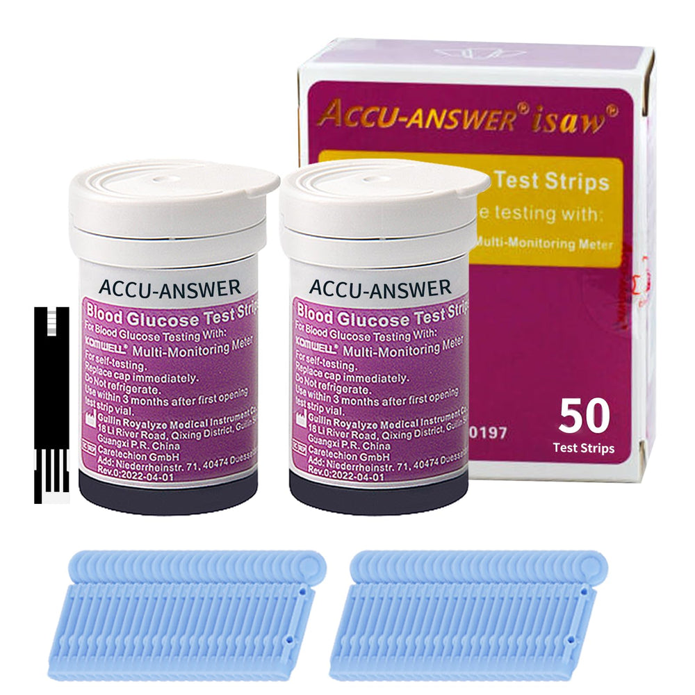 Edga ACCU-Answer 50 test strips for precise at-home readings.