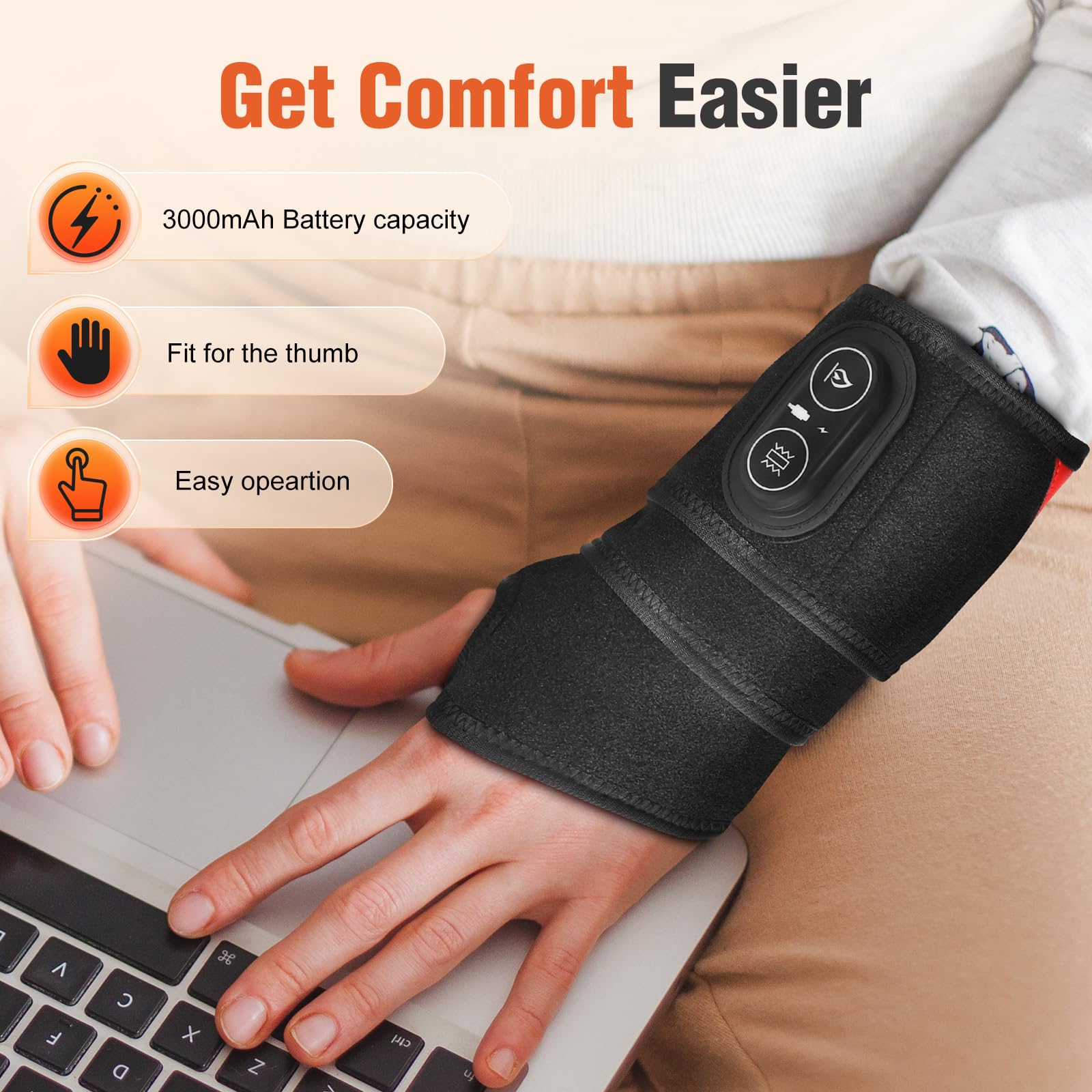 EDIFOLLY wrap with battery pack enables cordless use away from outlets.