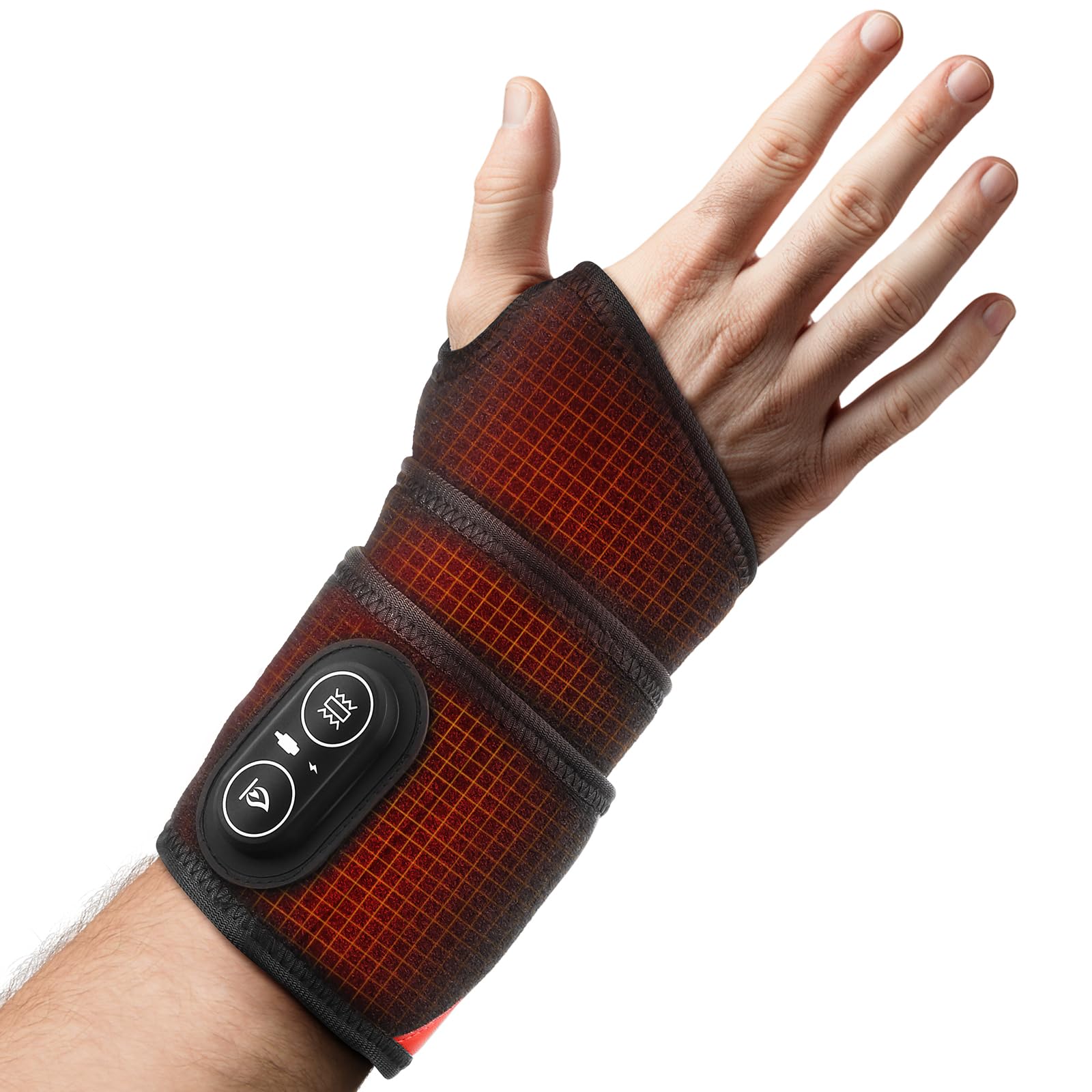 EDIFOLLY cordless wrist heating pad in use on arm for portable warmth.