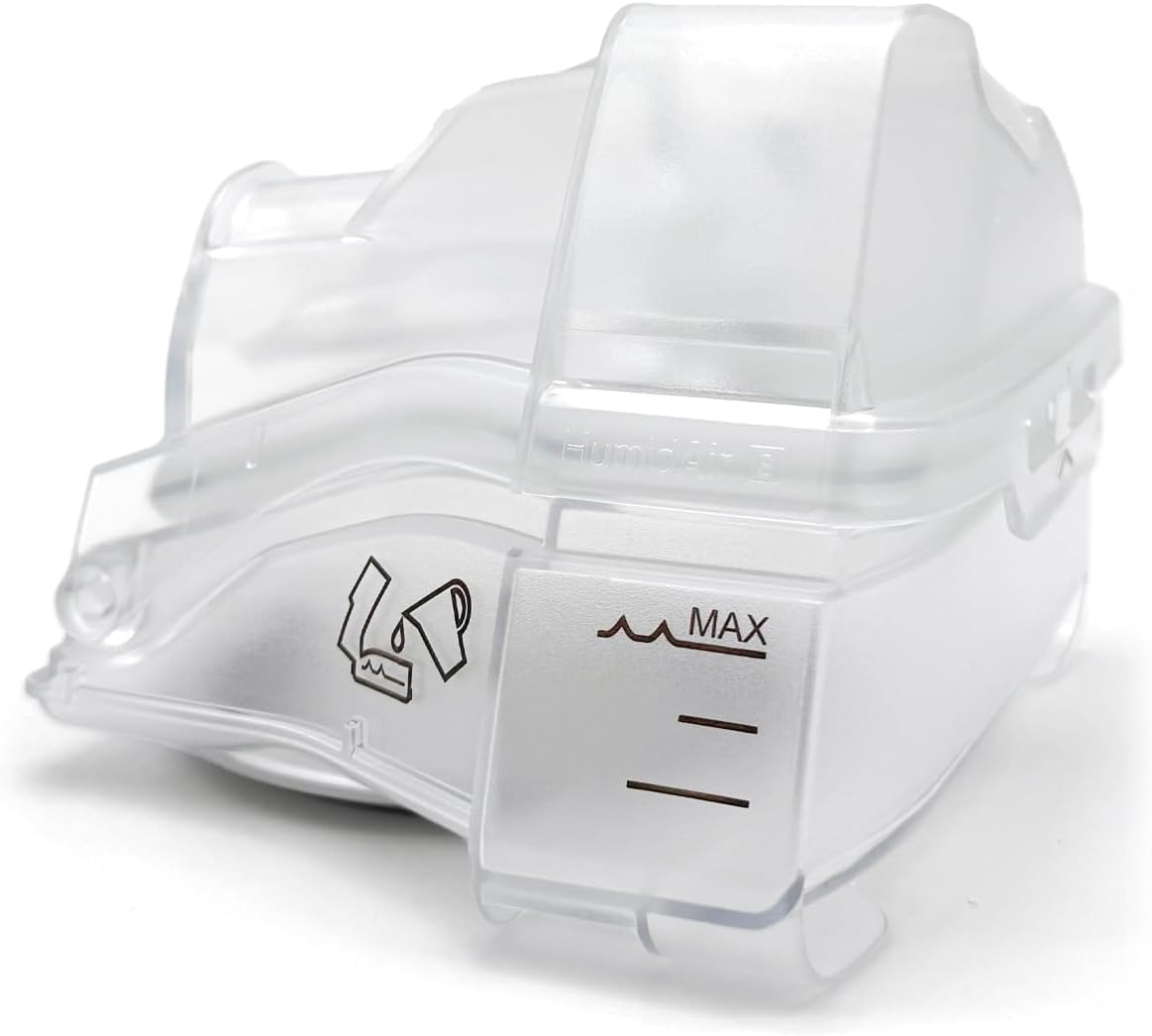 Edionmier HumidAir water chamber front view for AirSense 10, compact and easy to replace