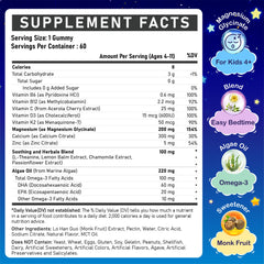 Edmmyliy Kids Magnesium Glycinate Gummies close-up shows berry flavor.