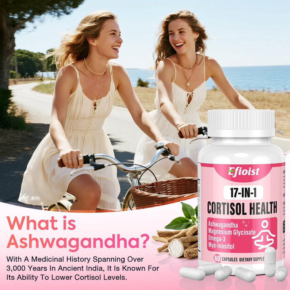 Efioist ashwagandha–rhodiola–lemon balm capsules for balanced mood
