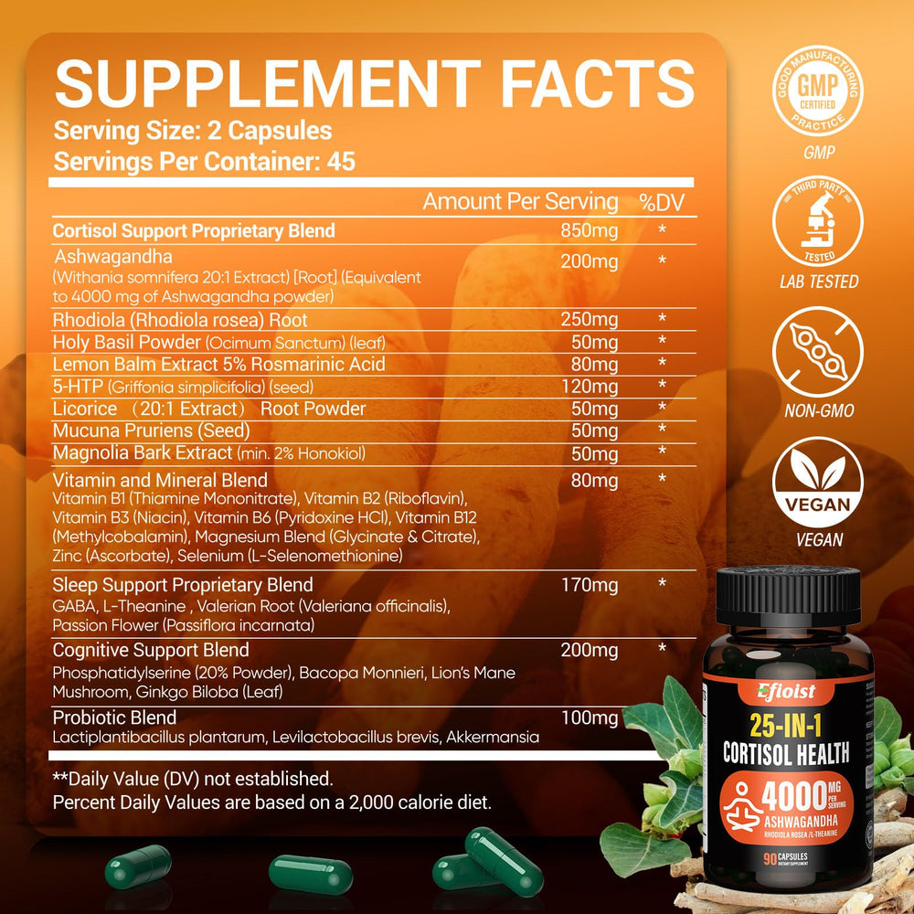 Efioist L-Theanine image signals calm focus and sleep-friendly ingredients