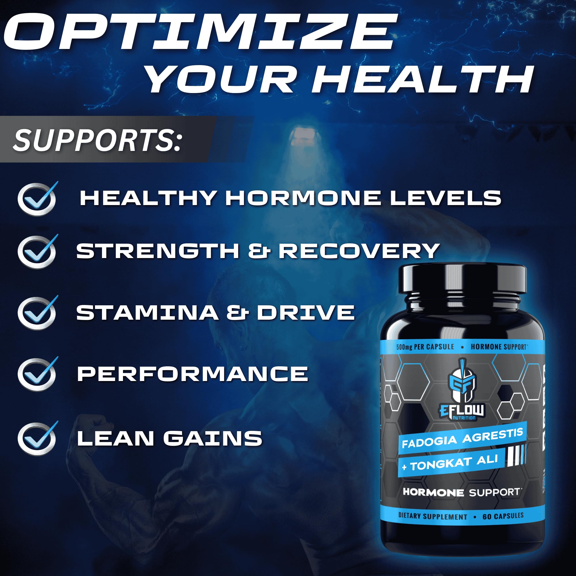 eFlow Nutrition capsules close-up showing herbal extract capsules for daily wellness