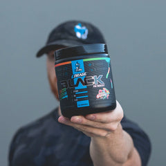 eFlow Nutrition Enrage Black ingredients chart highlighting L-Citrulline Malate and Beta-Alanine