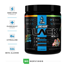 eFlow Nutrition Enrage Black serving setup ready for intense workouts