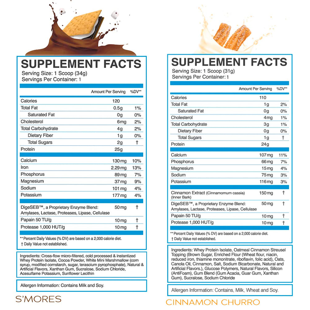 eflow Nutrition Whey bottle highlighting DigeSEB enzymes for digestion