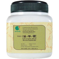 E-Fong Yin Yang Huo epimedium aboveground granules close-up showing fine texture.