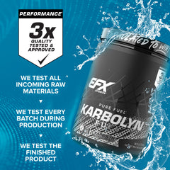 EFX Karbolyn Fuel athlete preworkout use demonstrates quick fueling before high-intensity sessions.