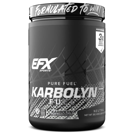 EFX Karbolyn Fuel bottle pour shows fast-acting energy for workouts.