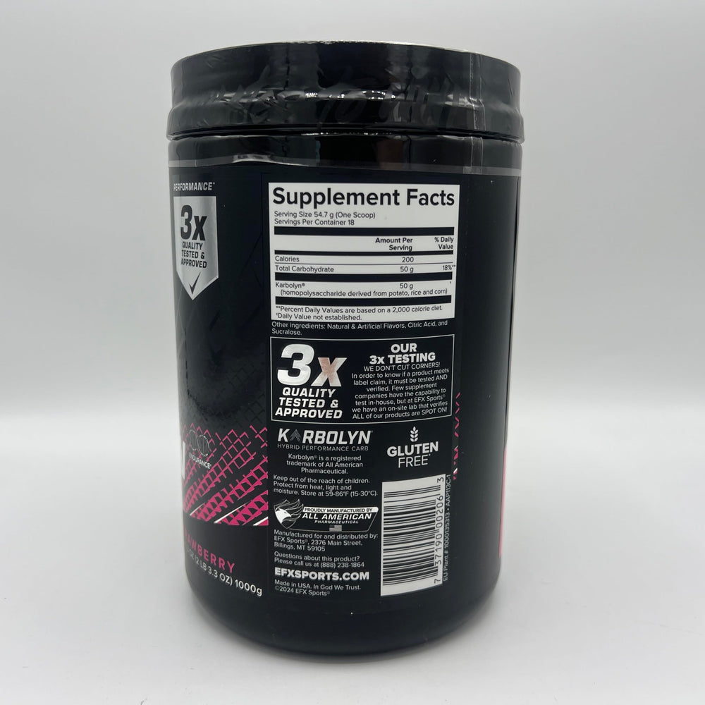 EFX Karbolyn Fuel Informed Sport badge signaling purity