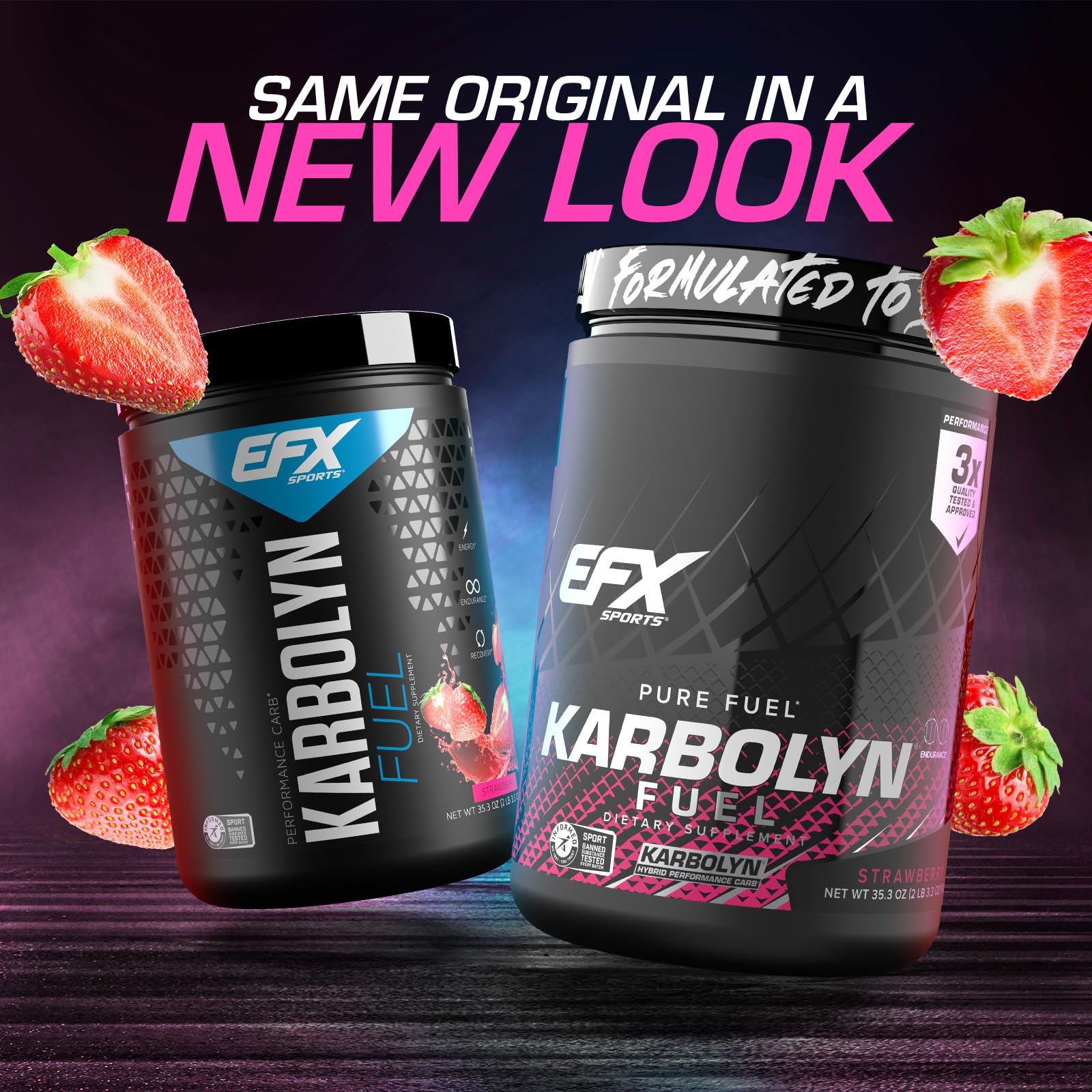 EFX Karbolyn Fuel powder scoop ready for quick pre-workout fueling