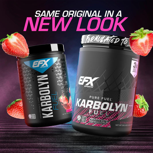 EFX Karbolyn Fuel powder scoop ready for quick pre-workout fueling