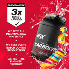 EFX Karbolyn Fuel Rainbow Candy in a shaker for fueling
