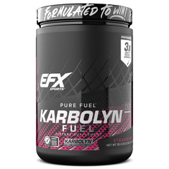 EFX Karbolyn Fuel strawberry tub shown for fast energy before workouts