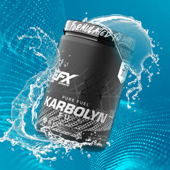 EFX Karbolyn Fuel vegan gluten-free icons indicate dietary compatibility.