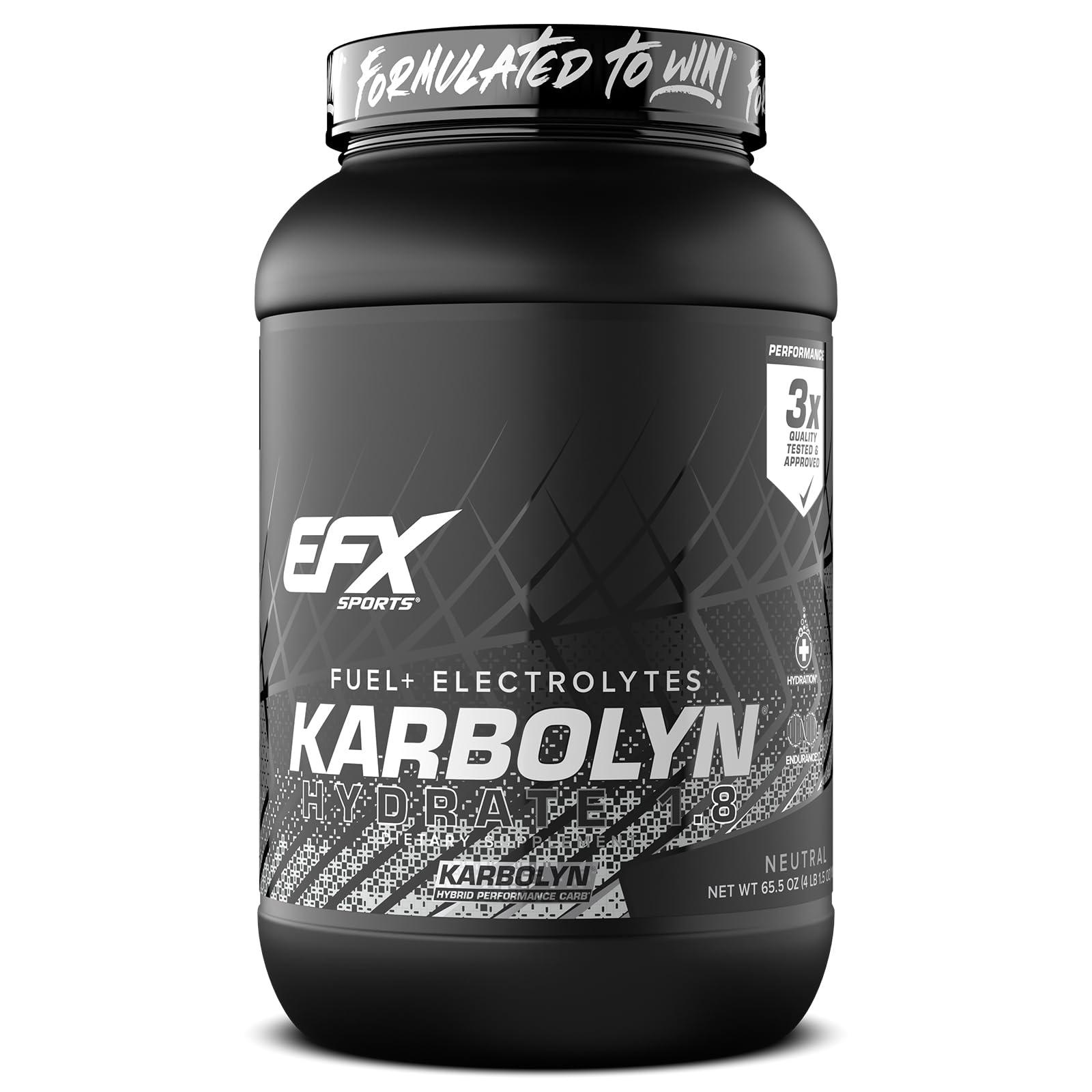 EFX Karbolyn Hydrate bottle being poured, fast energy in action