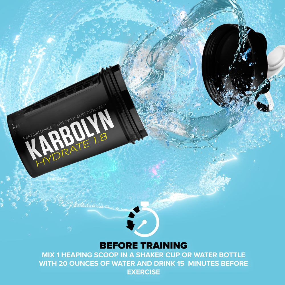 EFX Karbolyn Hydrate packaging emphasizes quality and Informed Sport certification.