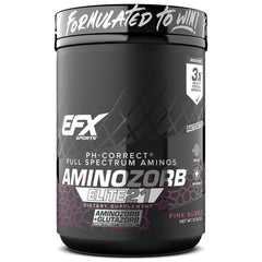EFX Aminozorb Elite 21 bottle with pink bubblegum flavor for workouts