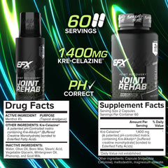 EFX Sports Joint Rehab cream tube providing fast-acting cooling relief at the site.