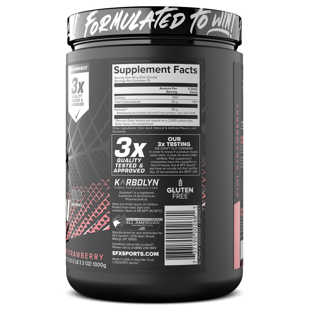 EFX logo on Karbolyn Fuel packaging conveying trust and quality assurance