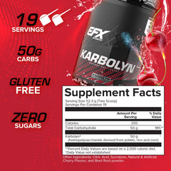 Karbolyn Fuel scoop demonstrates precise portioning for pre- or intra-workout fueling.