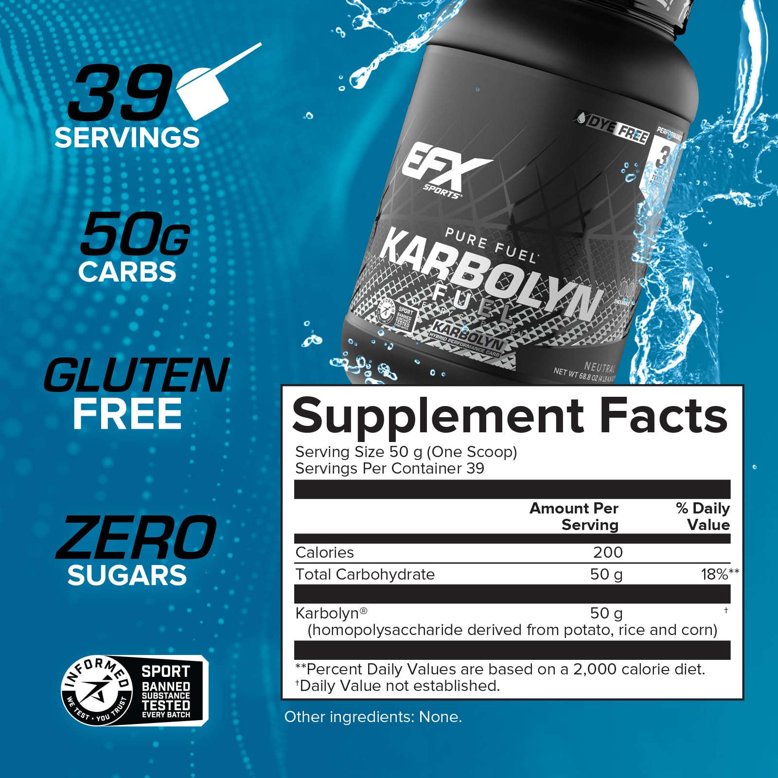 Karbolyn Fuel dry powder ready to mix for rapid energy during training
