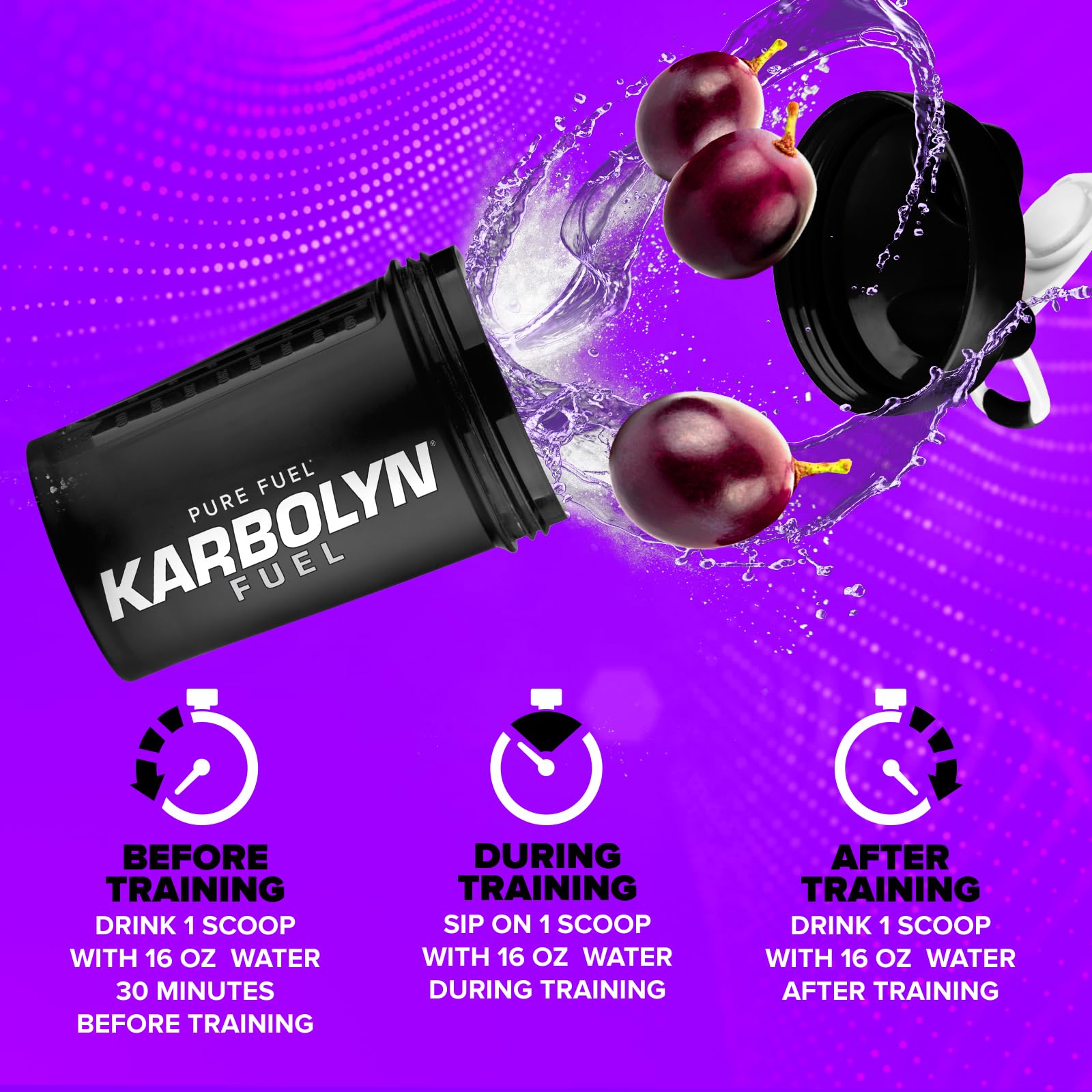 EFX Sports Karbolyn Fuel label close-up highlights clean ingredients.