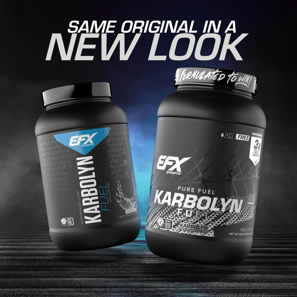 Close-up of Karbolyn Fuel label highlighting quick-absorption blend