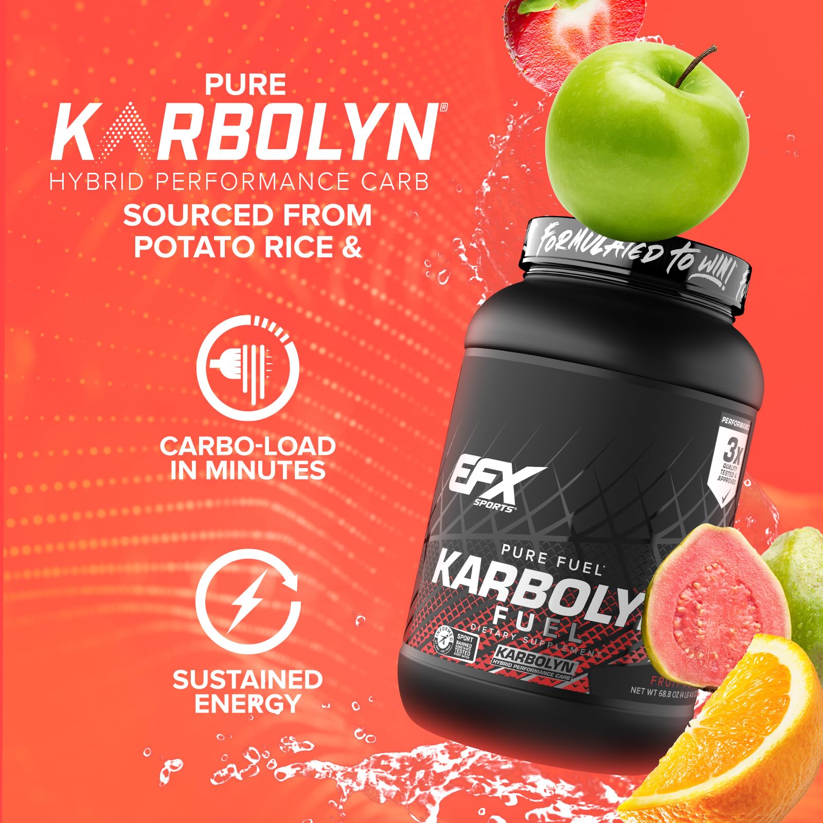 EFX Sports Karbolyn Fuel liquid in glass demonstrates easy pre-workout mix