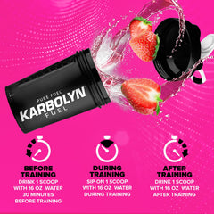 EFX Sports Karbolyn Fuel measuring scoop beside tub