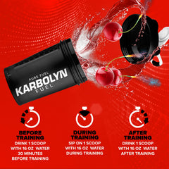 Mixing Karbolyn Fuel in a glass for a smooth, clump-free shake.