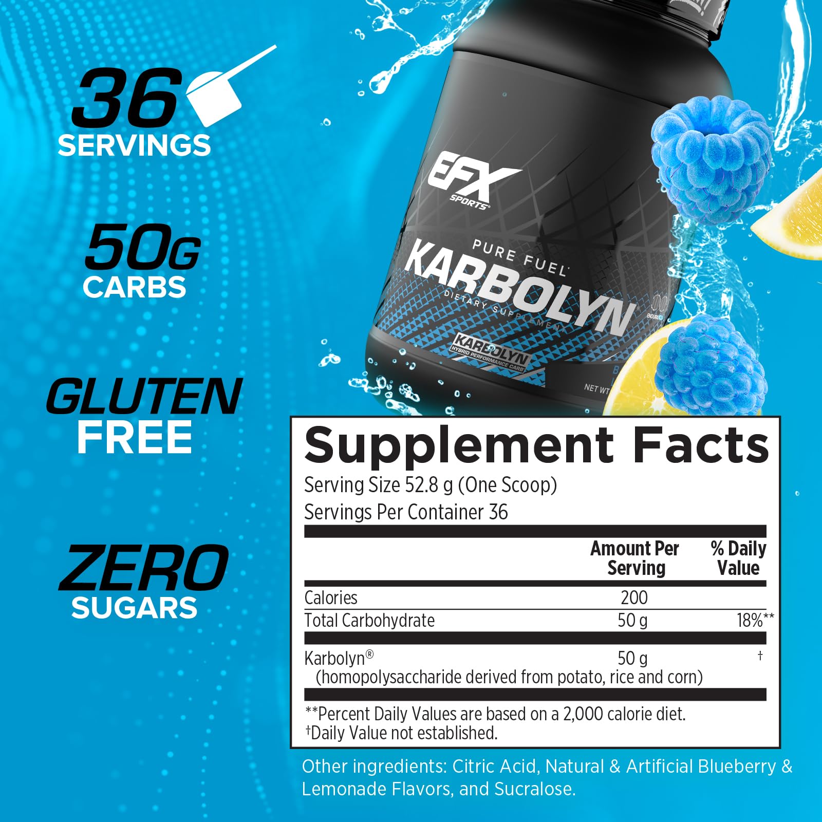EFX Karbolyn Fuel powder being poured shows smooth mix and steady energy.